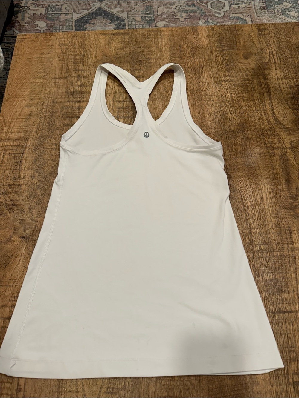 Lululemon Cool Racerback II Nulu Hip-Length Tank in White, Size 6 - Picture 4 of 6